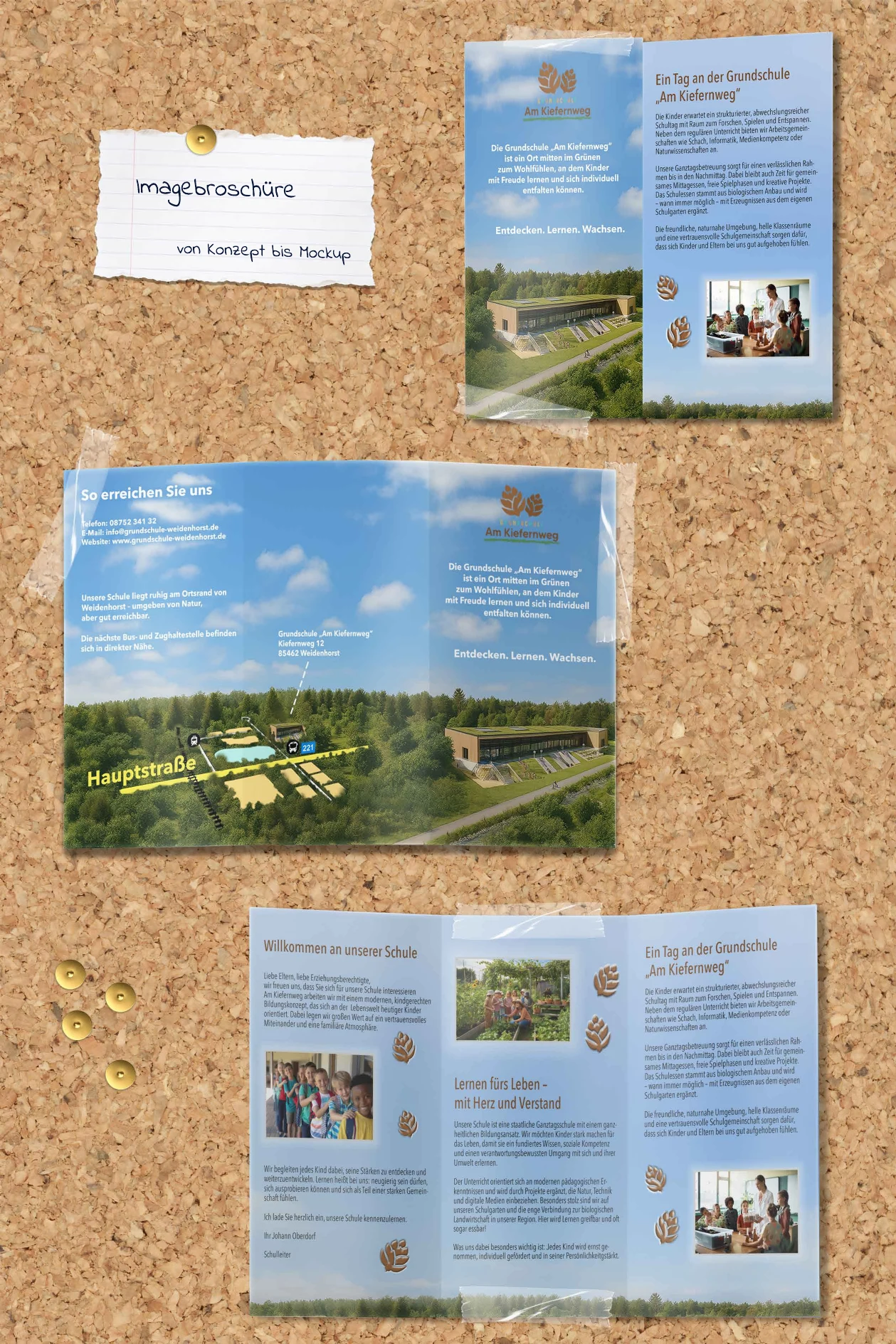 Pinnwand: Imagebroschüre